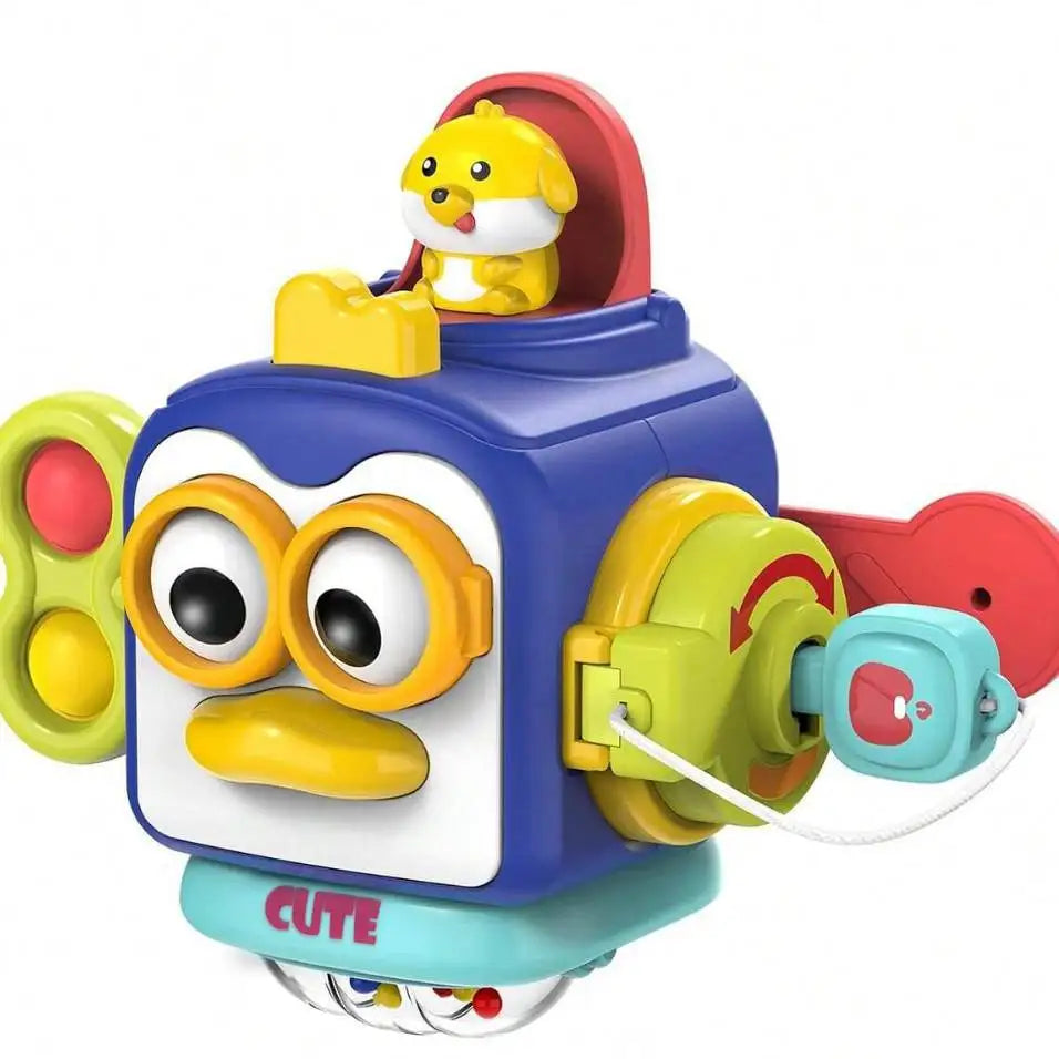 Cube d’activités Montessori pour bébé – Jouet sensoriel éducatif et d’apprentissage