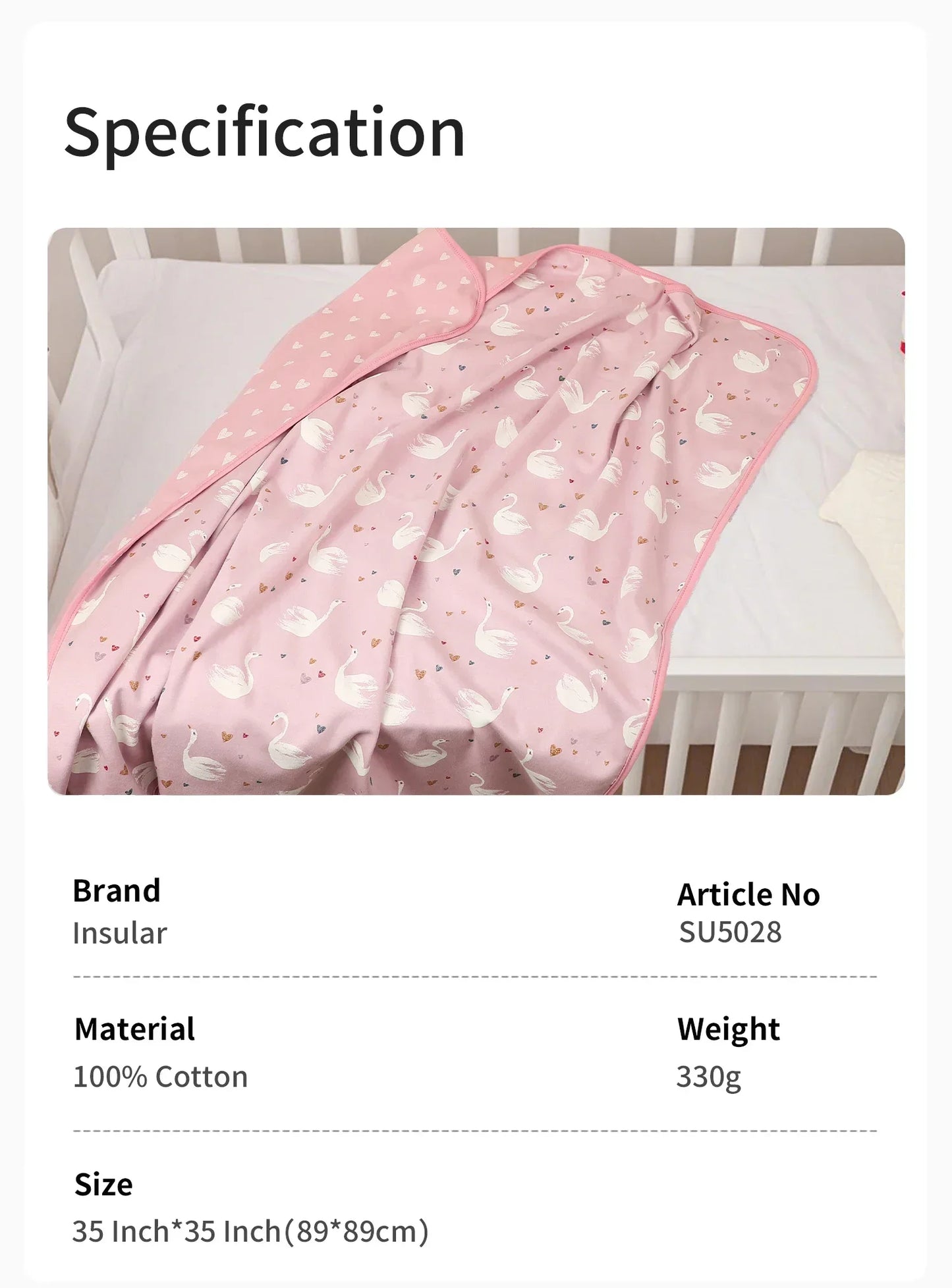 Couverture Bébé 100% Coton – Douce, Respirante et Parfaite pour Nouveau-nés
