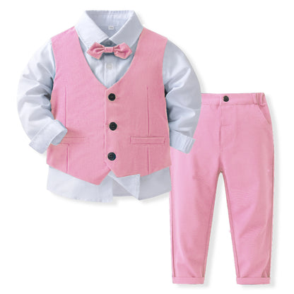 Ensemble Gentleman Garçon – Costume Élégant avec Gilet