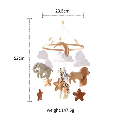 Mobile Bébé en Feutrine – Montgolfières pour Lit et Chambre d’Enfant