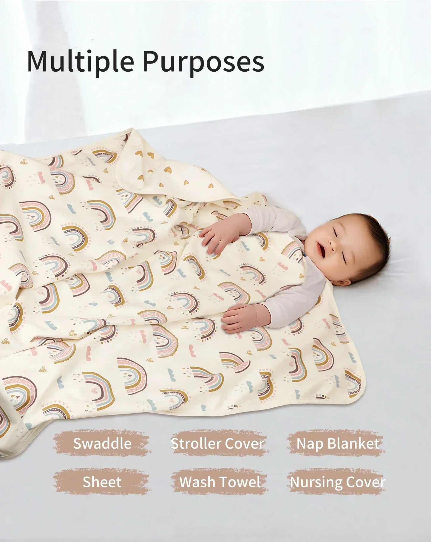 Couverture Bébé 100% Coton – Douce, Respirante et Parfaite pour Nouveau-nés