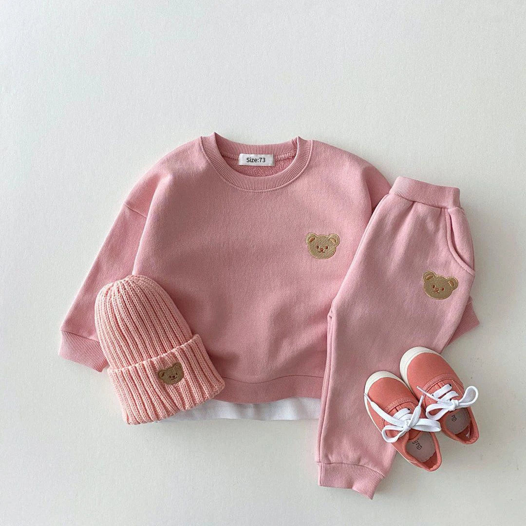 Ensemble Automne Bébé – Sweat Ours + Pantalon (2 pièces)