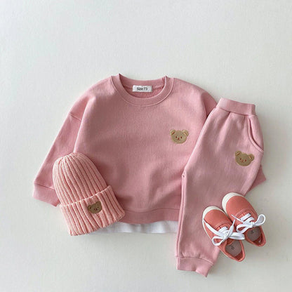Ensemble Automne Bébé – Sweat Ours + Pantalon (2 pièces)