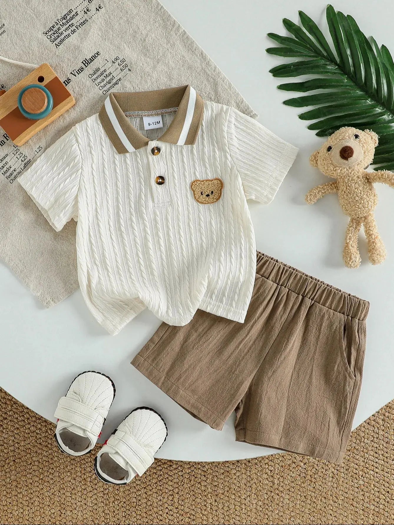 Haut + Short Bébé Garçon – Motif Ours