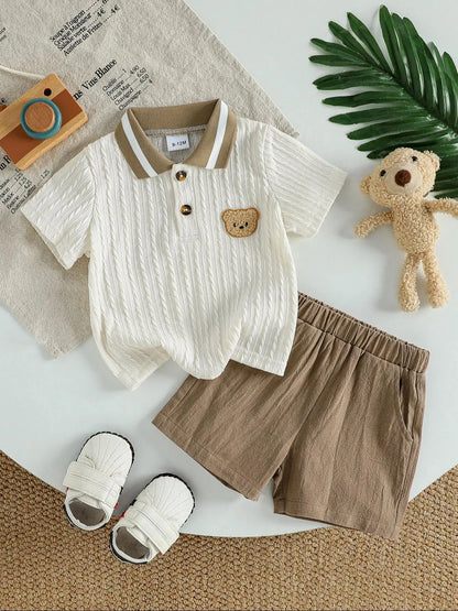 Haut + Short Bébé Garçon – Motif Ours