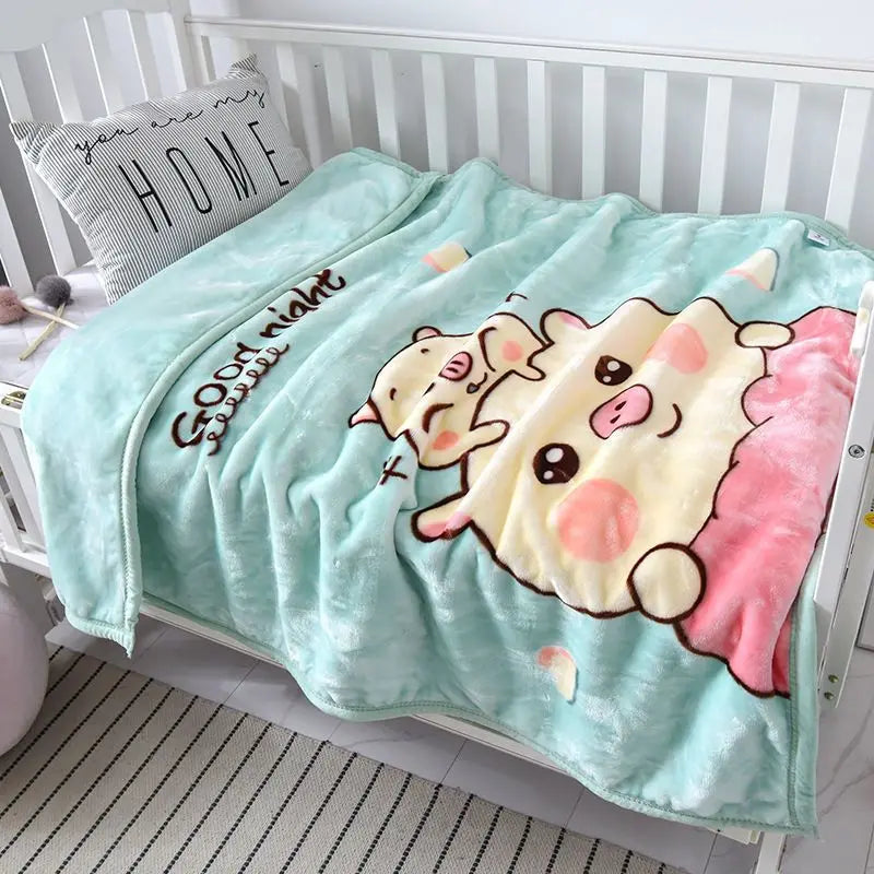 Couverture Bébé Motifs Cartoon – Douce, Chaude et Parfaite pour les Tout-Petits