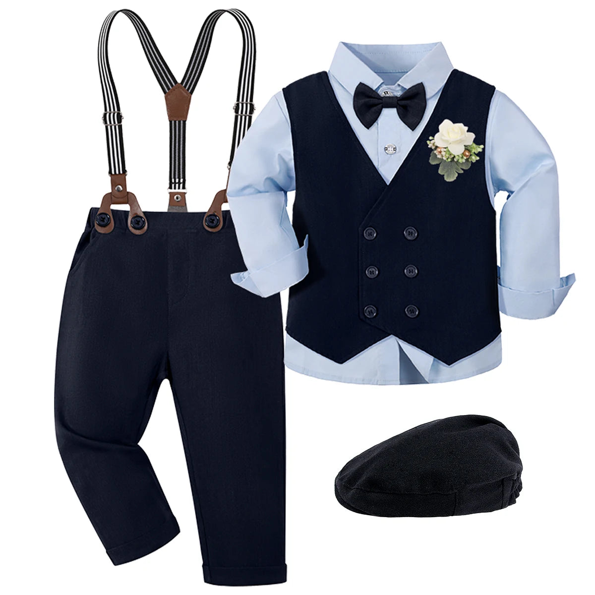 Ensemble Gentleman Garçon – Costume Élégant 6PCS