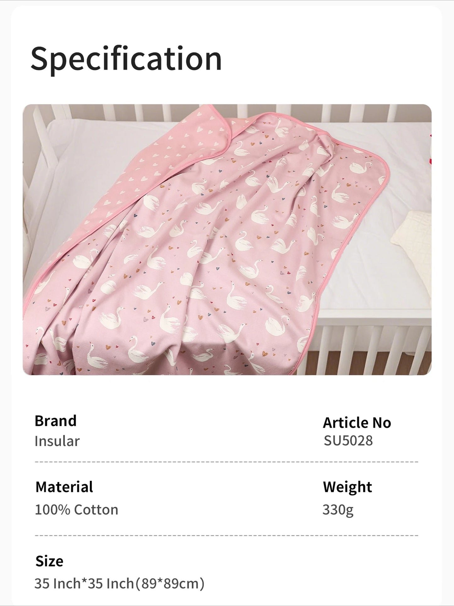 Couverture Bébé 100% Coton – Douce, Respirante et Parfaite pour Nouveau-nés