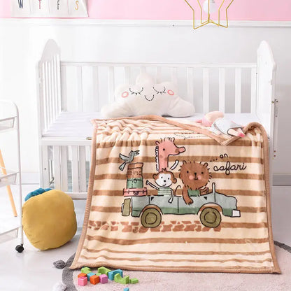 Couverture Bébé Motifs Cartoon – Douce, Chaude et Parfaite pour les Tout-Petits