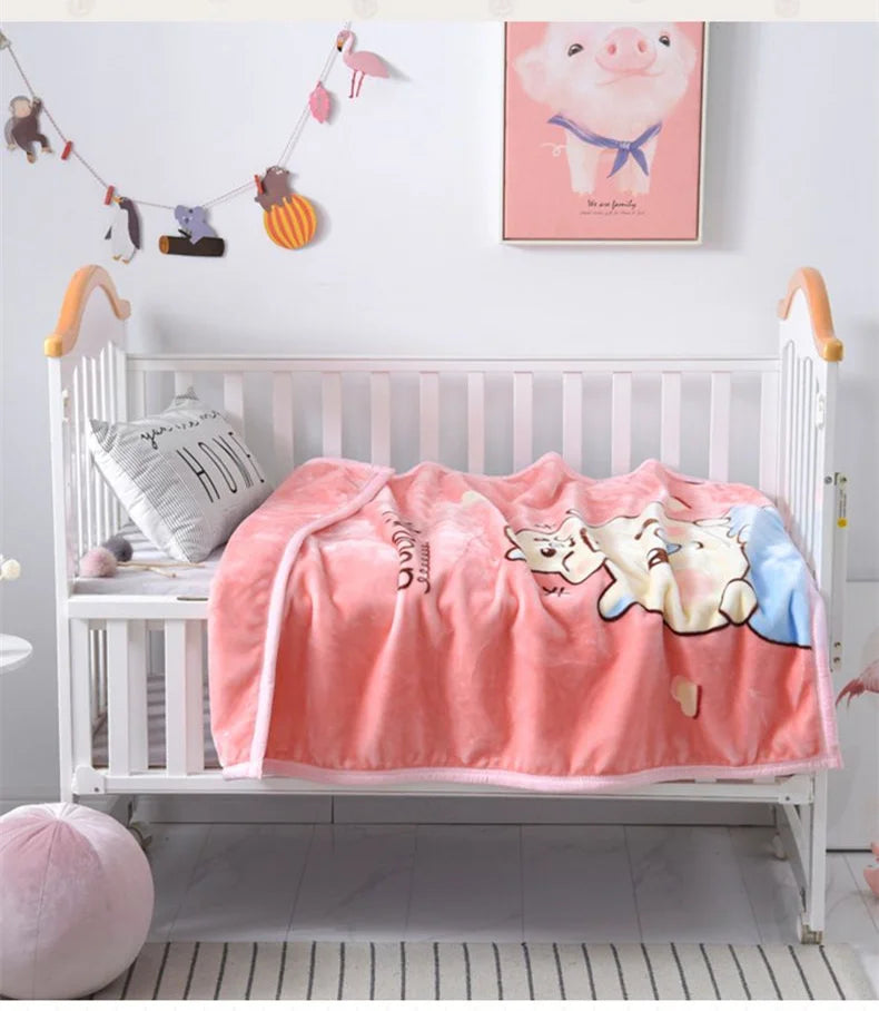 Couverture Bébé Motifs Cartoon – Douce, Chaude et Parfaite pour les Tout-Petits