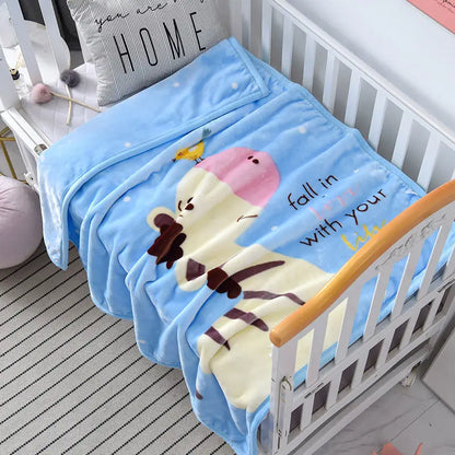 Couverture Bébé Motifs Cartoon – Douce, Chaude et Parfaite pour les Tout-Petits