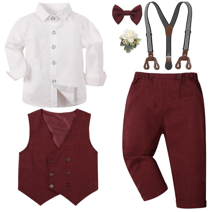 Ensemble Gentleman Garçon – Costume Élégant 6PCS