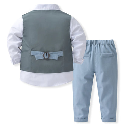 Ensemble Gentleman Garçon – Costume Élégant avec Gilet