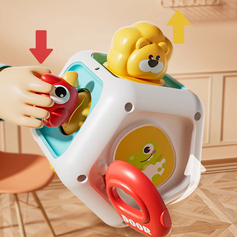 Cube d’activités Montessori pour bébé – Jouet sensoriel éducatif et d’apprentissage