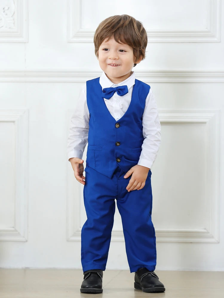 Ensemble Gentleman Garçon – Costume Élégant avec Gilet