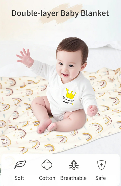 Couverture Bébé 100% Coton – Douce, Respirante et Parfaite pour Nouveau-nés