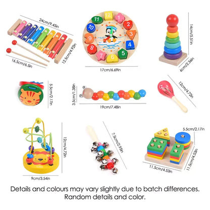 Jeu de Blocs Montessori en Bois – Jouet Éducatif pour Enfant