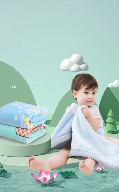 Couverture Bébé Motifs Cartoon – Douce, Chaude et Parfaite pour les Tout-Petits