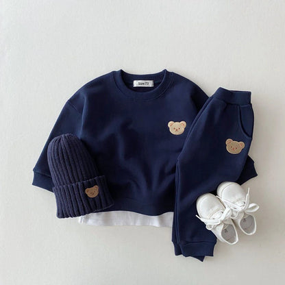 Ensemble Automne Bébé – Sweat Ours + Pantalon (2 pièces)
