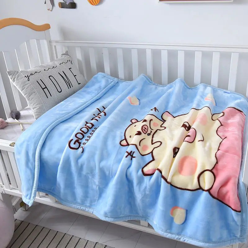 Couverture Bébé Motifs Cartoon – Douce, Chaude et Parfaite pour les Tout-Petits