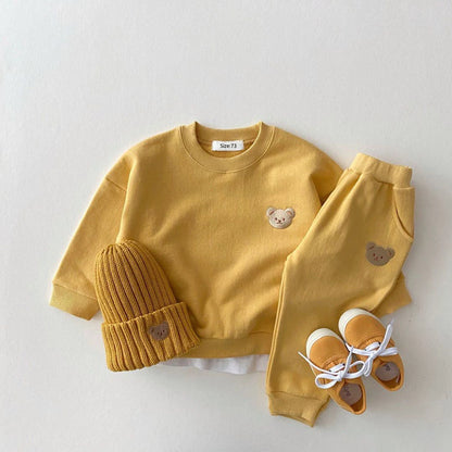 Ensemble Automne Bébé – Sweat Ours + Pantalon (2 pièces)