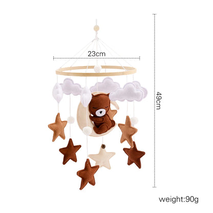 Mobile Bébé en Feutrine – Montgolfières pour Lit et Chambre d’Enfant