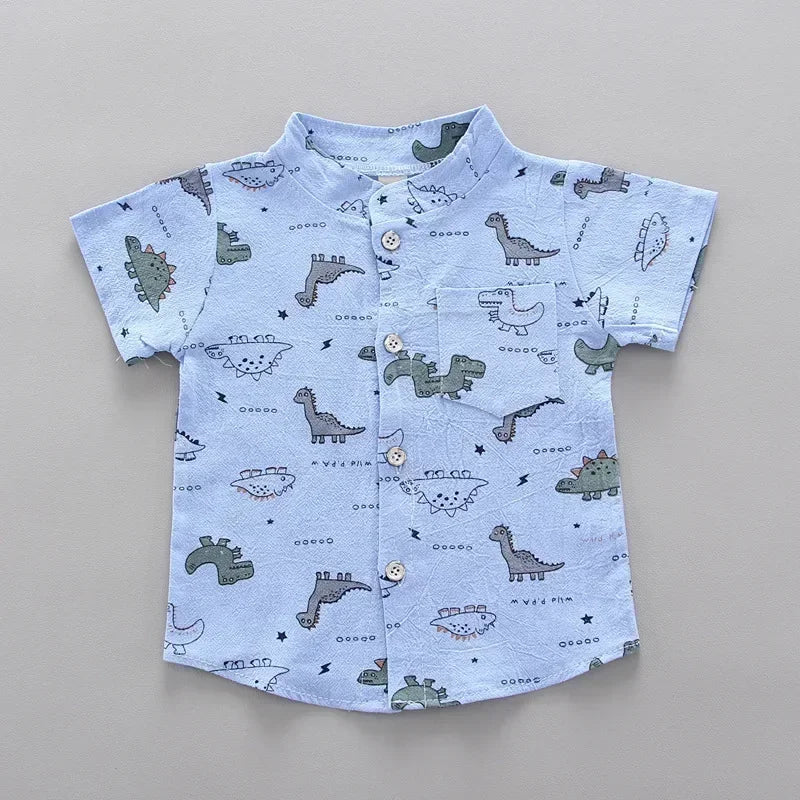 Ensemble Été Bébé Garçon – Haut & Short Décontracté (2 pièces)