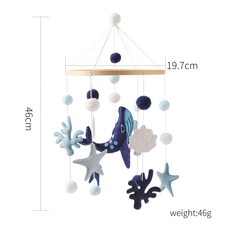 Mobile Bébé en Feutrine – Montgolfières pour Lit et Chambre d’Enfant