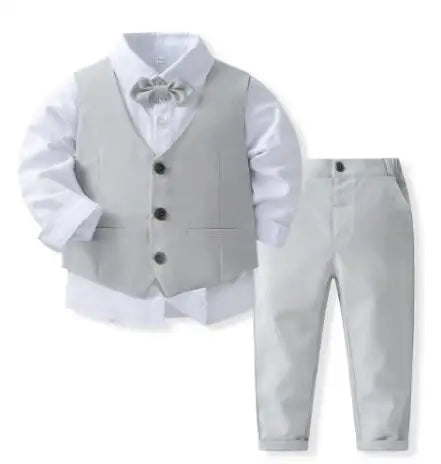 Ensemble Gentleman Garçon – Costume Élégant avec Gilet