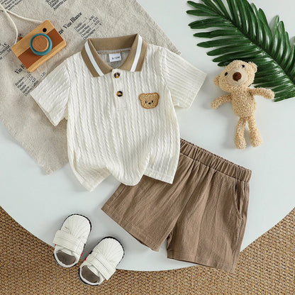Haut + Short Bébé Garçon – Motif Ours