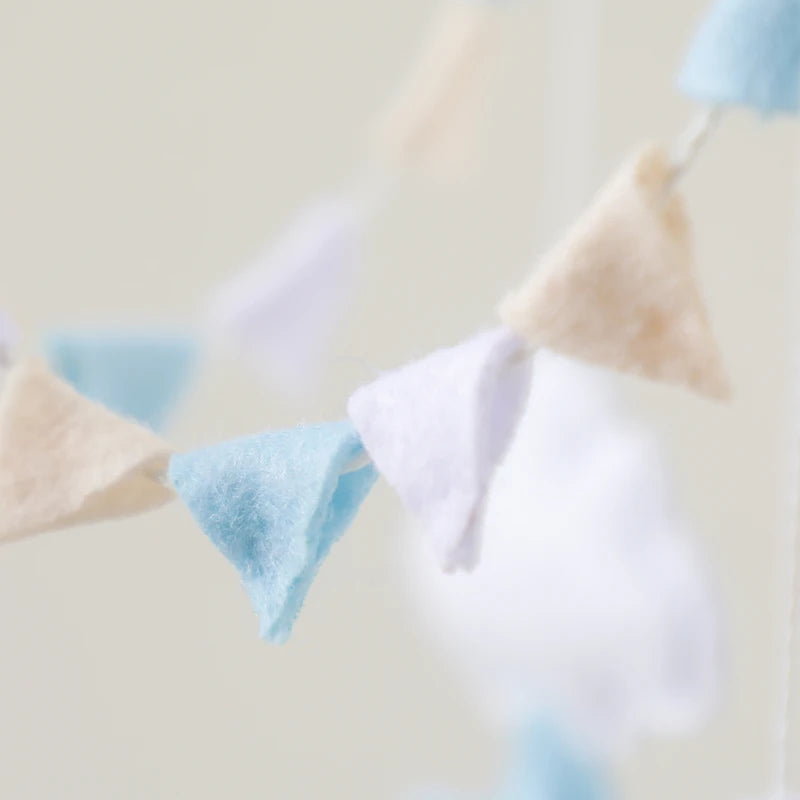 Mobile Bébé en Feutrine – Montgolfières pour Lit et Chambre d’Enfant