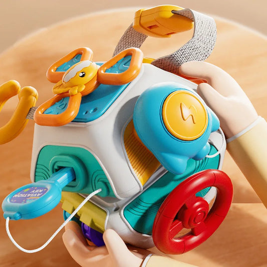 Cube d’activités Montessori pour bébé – Jouet sensoriel éducatif et d’apprentissage