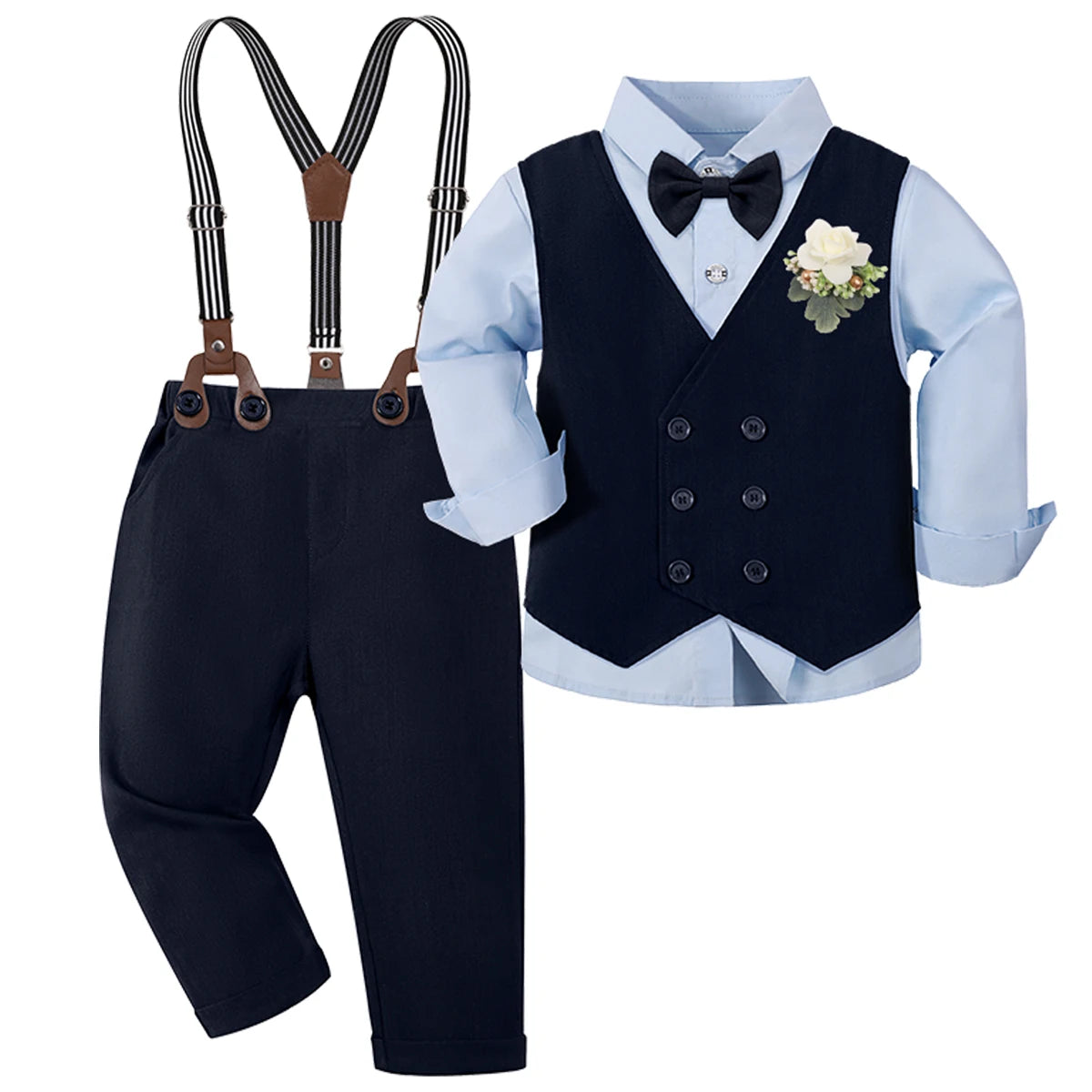 Ensemble Gentleman Garçon – Costume Élégant 6PCS