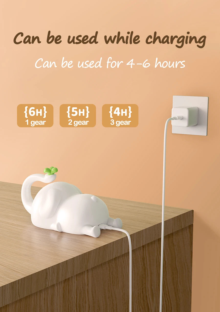 Veilleuse Enfant Éléphant – Lampe de Nuit Douce et Rechargeable USB