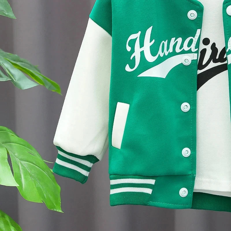Ensemble Sport Bébé – Style Baseball 3 Pièces (Veste, Haut & Pantalon)