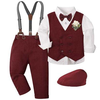 Ensemble Gentleman Garçon – Costume Élégant 6PCS