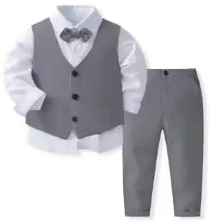 Ensemble Gentleman Garçon – Costume Élégant avec Gilet