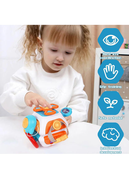 Cube d’activités Montessori pour bébé – Jouet sensoriel éducatif et d’apprentissage